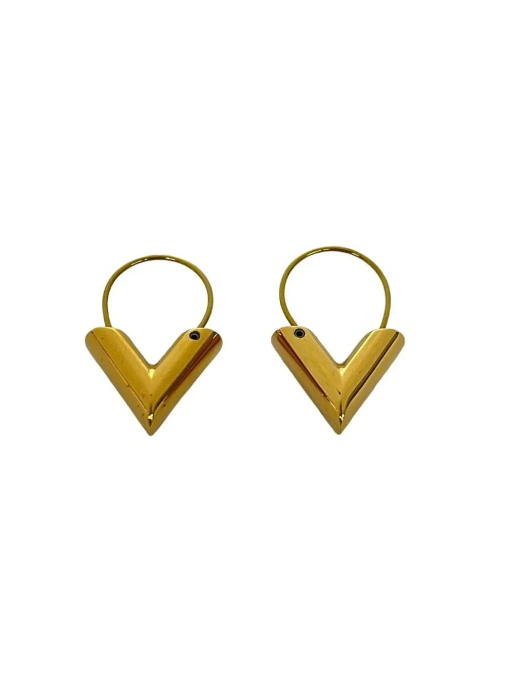Louis Vuitton Earrings Hoop Essential V Gold